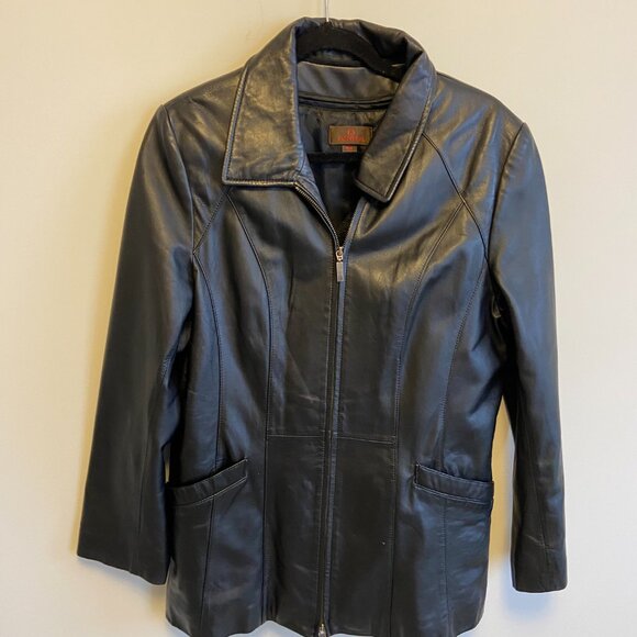 Danier Black Leather Medium Jacket with Removable Liner - Picture 3 of 5